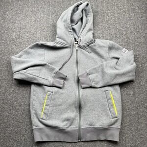 Mini Cooper Full Zip Up Hoodie Womens Size L Sound Of Mini Gray Neon Pocket